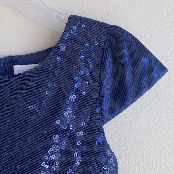 4 ever Free Deep Blue Tulle Dress with Sequins and Bow detail SIZE 4 NWT - Picture 2 of 7